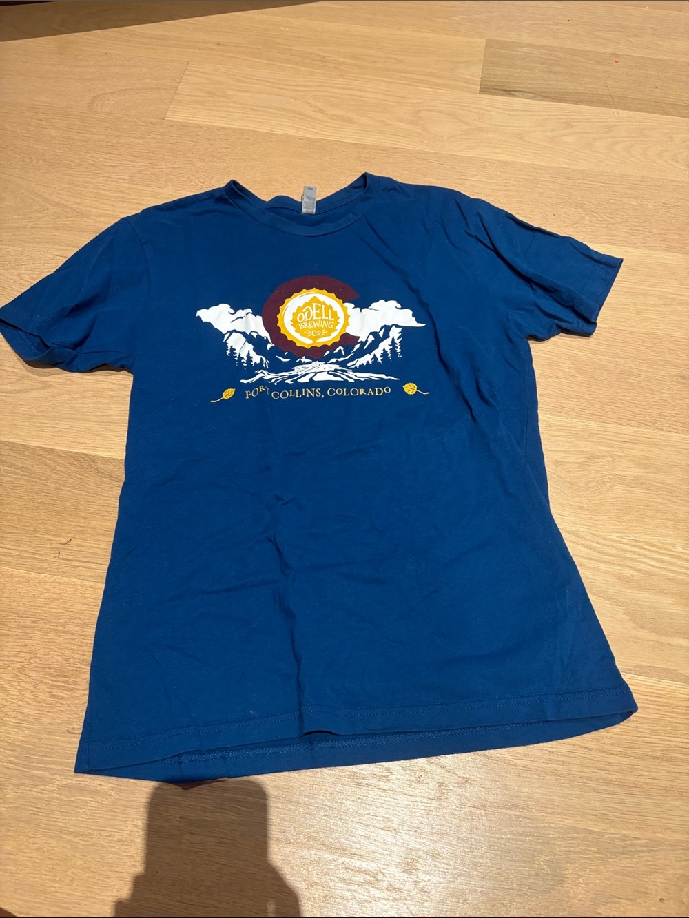 Next Level Apparel Blue Fort Collins Colorado Odell Brewing Top.